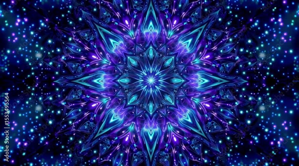 Energetic abstract kaleidoscope background video with dynamic movement and vibrant colors creating