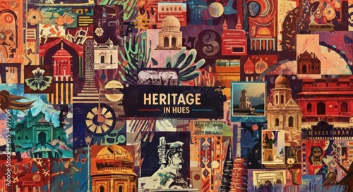 Wallpaper Mural A Vibrant Collage Celebrating Global Heritage And Cultural Landmarks In Diverse Hues Torontodigital.ca