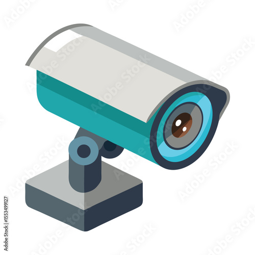 Security camera isolated on white background
