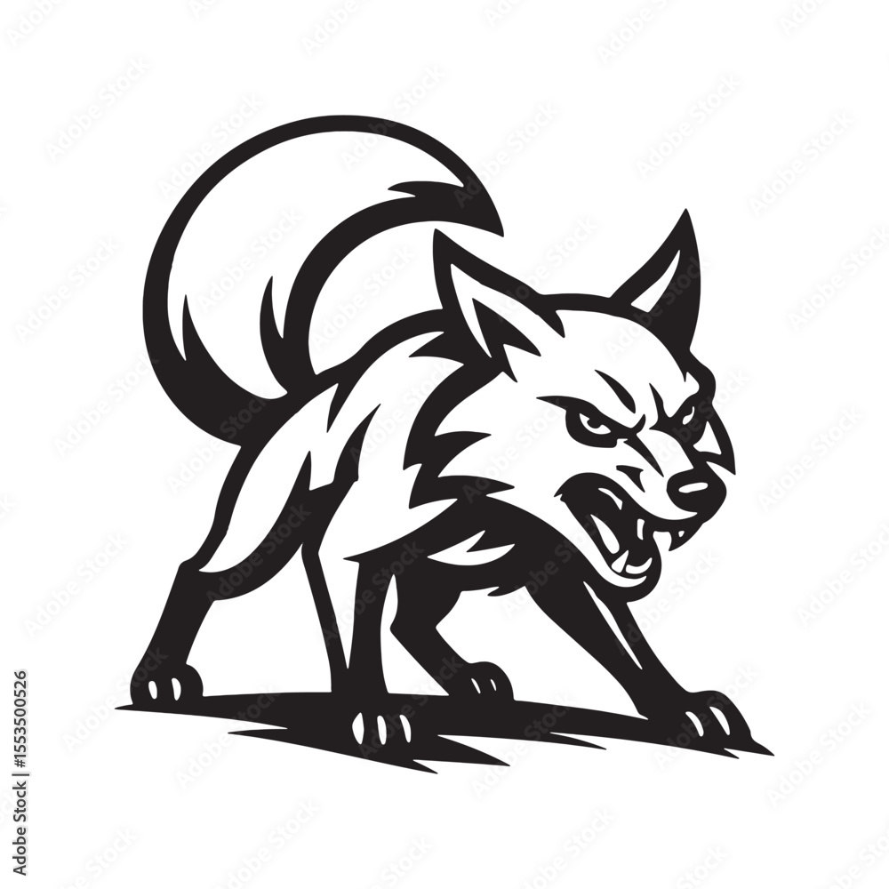 Obraz premium Wild fox graphic logo design for t-shirts, labels and stationery