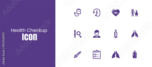 Checkup & Diagnosis Icon Collection | Modern Medical Vector Symbols.