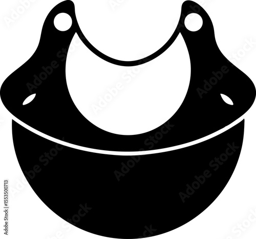 Baby Drool Bib Silhouette Vector Illustration 