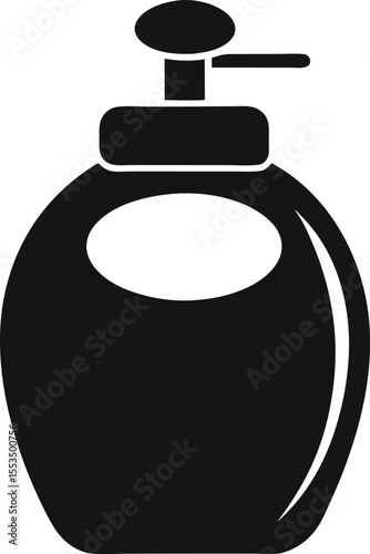 Baby Shampoo Silhouette Vector Illustration 