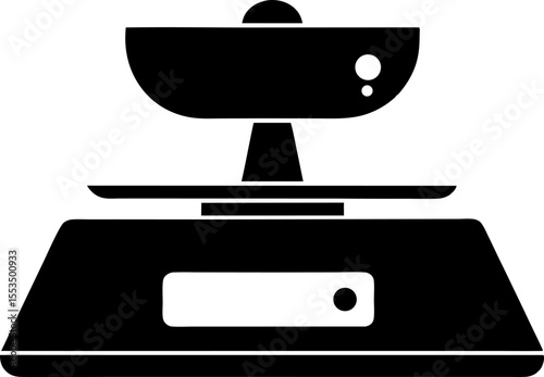 Digital Baby Scale Silhouette Vector Illustration