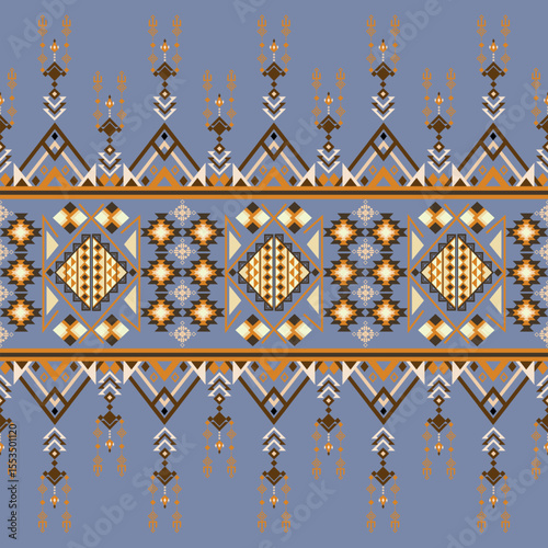 Geometric Ethnic pattern,
Native American tribal fabric, tile, carpet, vector,
illustration design, on background, Pattern fabric pixel, design for background, clothing, decorative, drapery, cloth