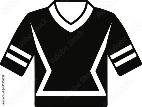 Hockey Jersey Silhouette Vector Illustration 