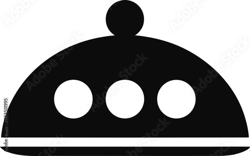 Three Dots Menu Silhouette Vector Illustration 
