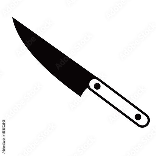 knife vector silhouette , clip art, and symbol. Shilhouette of  knife concept and simple design