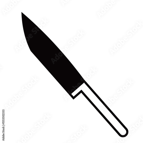 knife vector silhouette , clip art, and symbol. Shilhouette of  knife concept and simple design