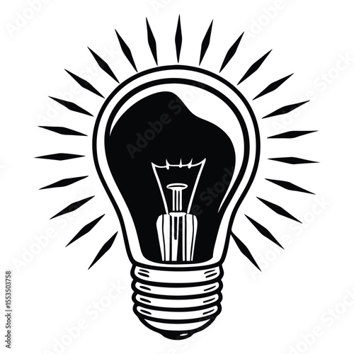 Minimalist line art of a human head with a light bulb inside, symbolizing creativity, innovation, and bright ideas. Clean, modern, and conceptually powerful.
