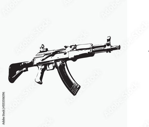 vector illustration of a rifle
