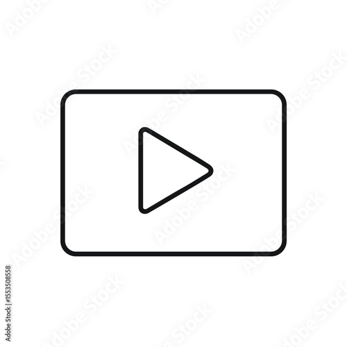 Free Download Play button icon in outline style - GFXLoad
