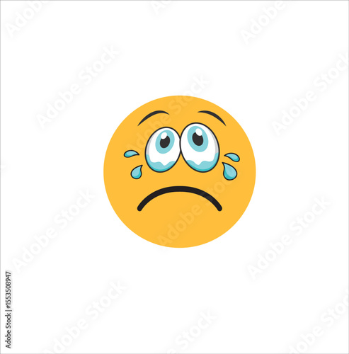 cry emoji vector