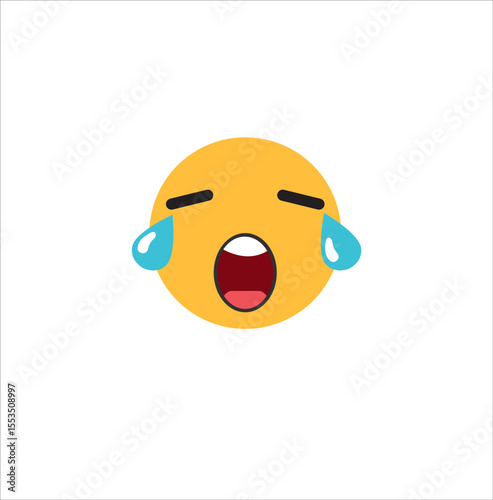 cry emoji vector