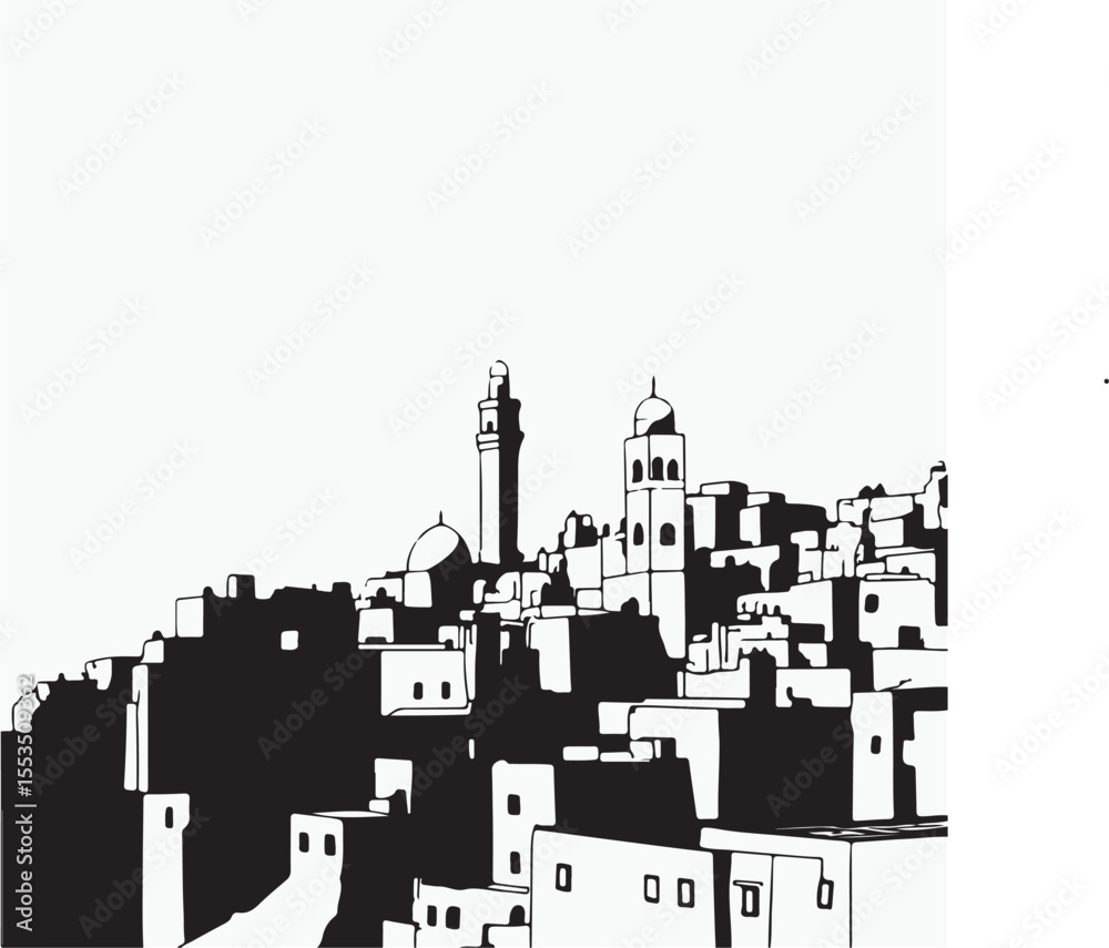 Obraz premium vector illustration of a city