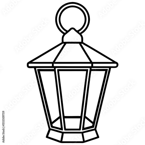 Wallpaper Mural Lantern Light line art vector Torontodigital.ca