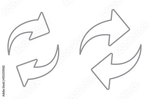 A set of replace, refresh icons. Transfer icon set. Exchange symbol. Transfer, swap, exchange, spin, flip concept. Circular. Arrow icon. recycling recurrence, renewal, Exchange. Update. Refresh icon