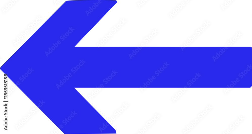 blue arrow isolated on white