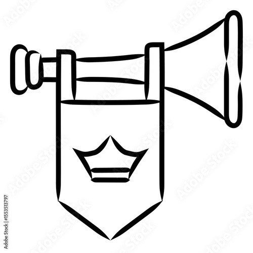 trumpet icon illustration