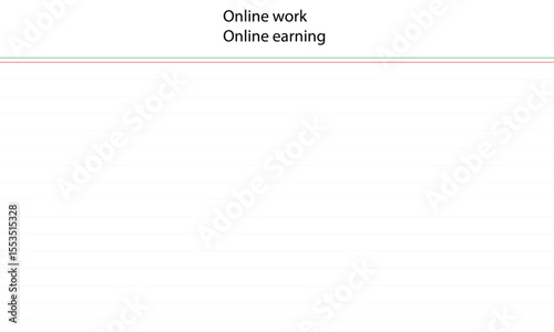 Professional Online Work and Online Earning Text-Based Vector Ideal for Use in Business Presentations, Blogs, or E-Learning Platforms

