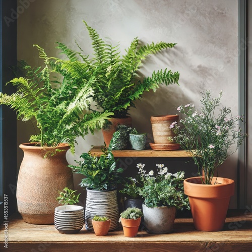 an indoor plant collection