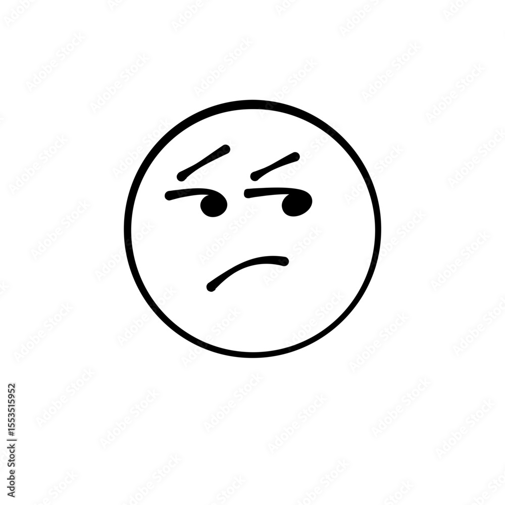 Fototapeta premium Hand drawn outline face 