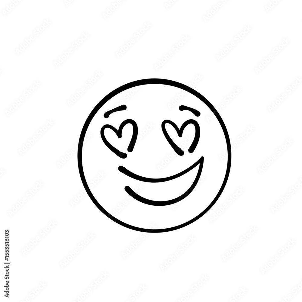 Fototapeta premium Hand drawn outline face 