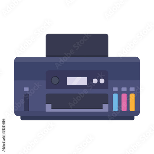 Printer vector on white background