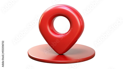 Red location pin on transparent background. Red pin point. map address location pointer symbol