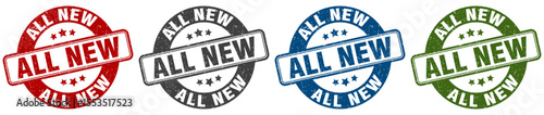 all new stamp. all new round stamp set isolated on white background