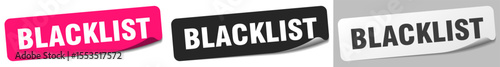 blacklist sticker. blacklist sticker set on white background