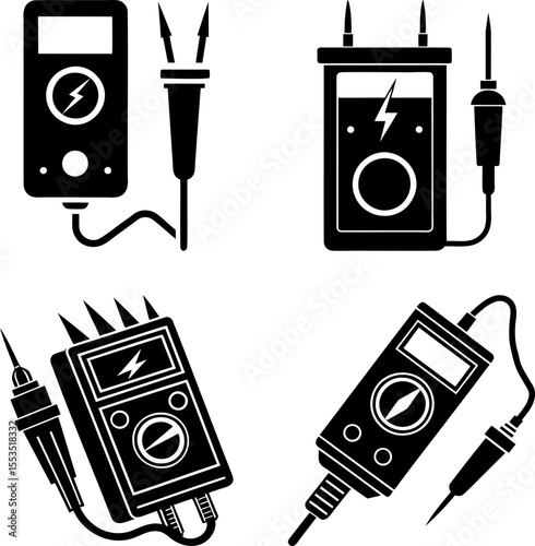 Various designs and styles of multimeters, a valuable tool for electronics