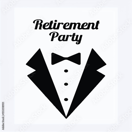 Elegant Black Tie Retirement Party Invitation Design