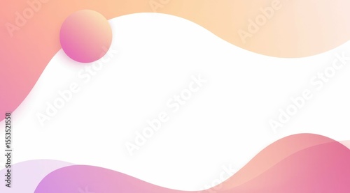 Abstract graphic background with flowing shapes and a circle element