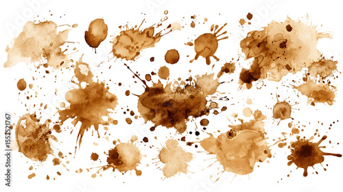 Abstract coffee stains background texture