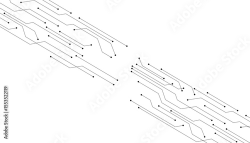 Abstract background with technology circuit board texture. Electronic motherboard illustration. Communication and engineering concept. Vector illustration