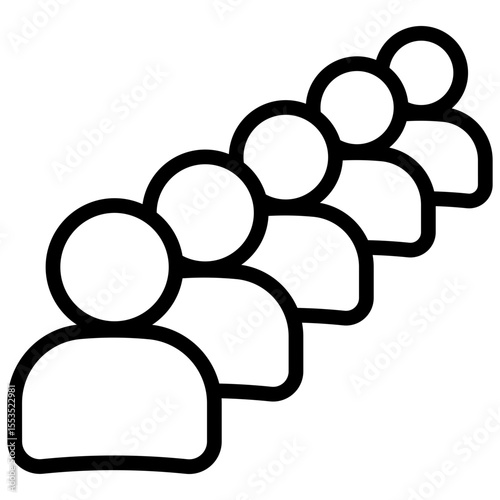 Queue Outline Icon