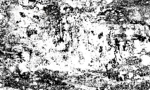 Grunge black and white background texture with cracks, chips, and dots. Dirty monochrome abstract surface pattern. Worn vintage overlay 