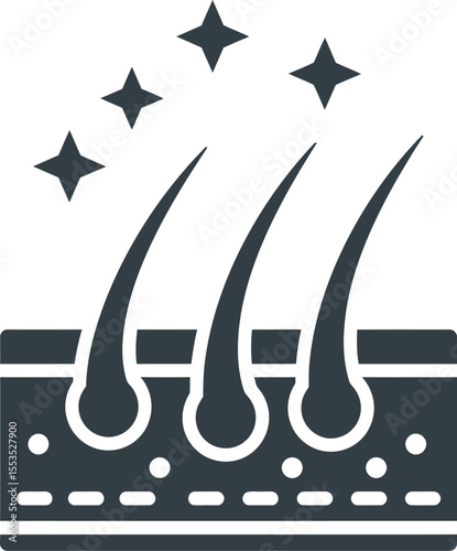 Healthy Hair Care Icon - Beauty & Dermatology Treatment
