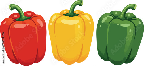 Colorful Bell Peppers Assortment - Fresh Healthy Vegetables

