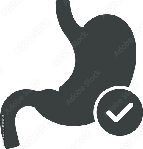  Healthy Stomach Digestion Icon - Wellness & Gut Health

