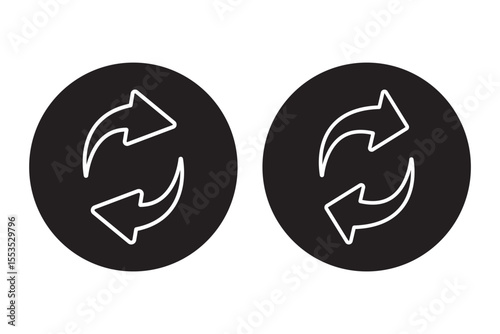 A set of replace, refresh icons. Transfer icon set. Exchange symbol. Transfer, swap, exchange, spin, flip concept. Circular. Arrow icon. recycling recurrence, renewal, Exchange. Update. Refresh icon.