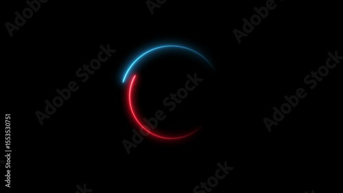 glowing neon loading circle animation.