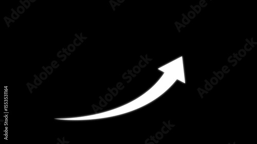 Abstract arrow business graph icon animation background.