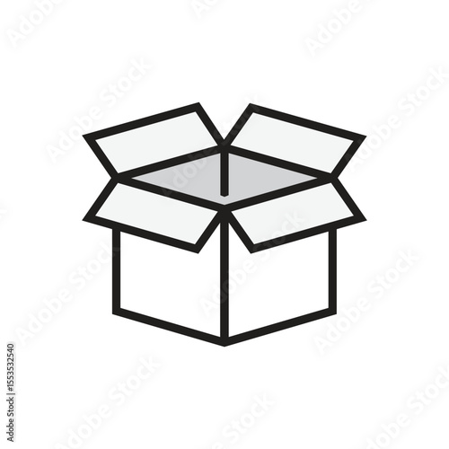 Box package parcel icon vector template illustration