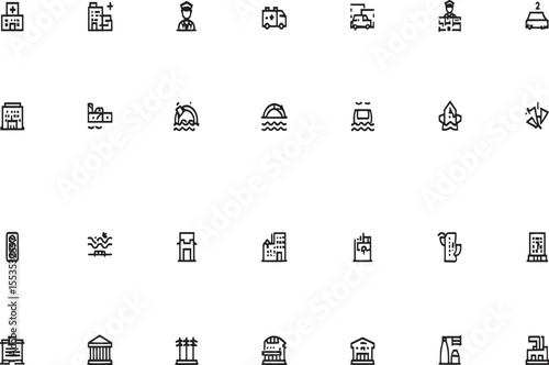 Extensive Collection of City Infrastructure Icons
