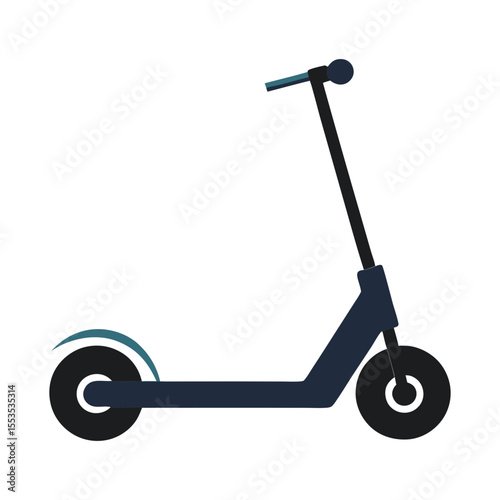 blue scooter on white background