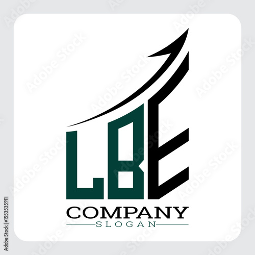 LBE Company Logo Design Growth vector, LBE Upward Arrow Business Success Logo vector, LBE Corporate Branding Logo , LBE logo design, LBE simple and modern logo, LBE business finance logo design, etc.