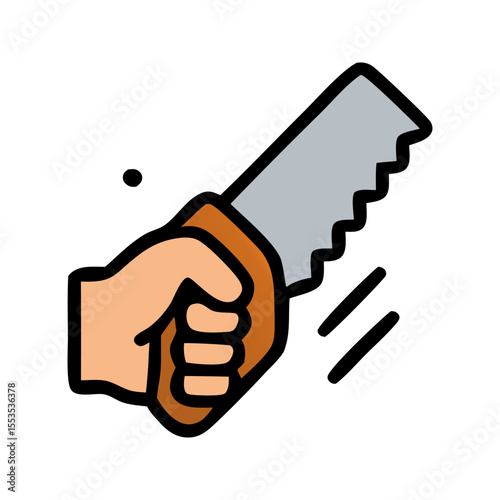 Saw hand grips. sawing wood precisely suitable for woodworking, carpentry, DIY, hand tools, construction, home improvement projects