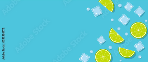Refreshing Summer Citrus Background Vector